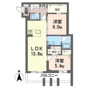 ルーエ清瀬【2階】の間取り