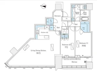 パークコート渋谷ザ・タワー【38階】の間取り