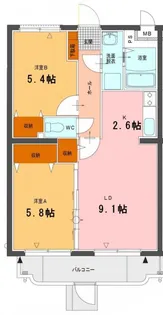 プランドール柳原【2階】の間取り