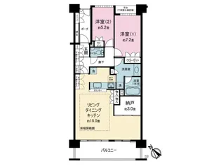 新百合ヶ丘レガートプレイス【7階】の間取り