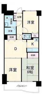 ビエラコート武蔵浦和【1階】の間取り