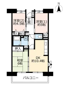 URパークタウン西武庫【10階】の間取り