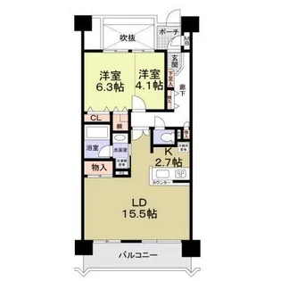 レクセルガーデン南古谷【6階】の間取り