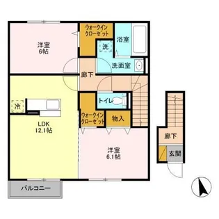 茨城県土浦市神立東2【アパート】の間取り