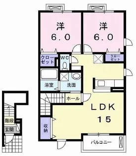 兵庫県加東市下滝野3【アパート】の間取り