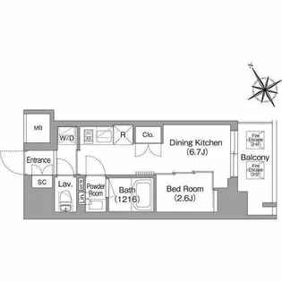 東京都台東区蔵前4【マンション】の間取り