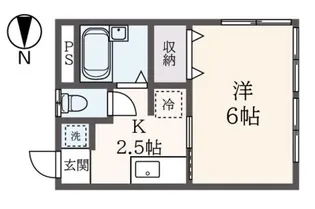 第1白王荘【2階】の間取り
