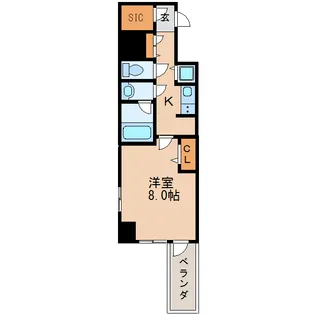 1Kの間取り画像