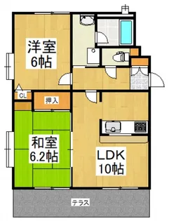 東京都東村山市栄町2【マンション】の間取り