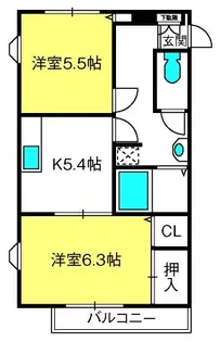 パナヨシハラA棟【2階】の間取り