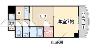 ノルデンタワー新大阪アネックスA棟【13階】の間取り