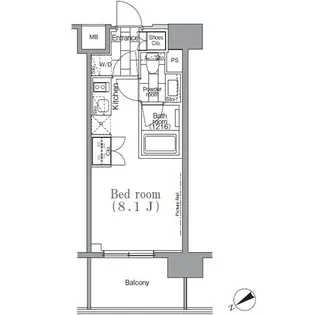 パークハビオ目黒リバーサイド【2階】の間取り