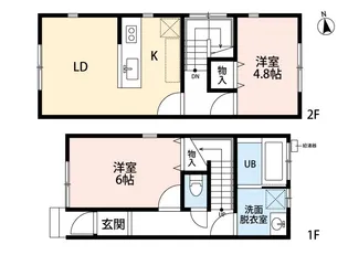 ブルースカイ【1階】の間取り