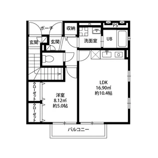 ブラッサム サン バレー【1階】の間取り