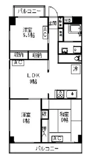 エスポワール【8階】の間取り