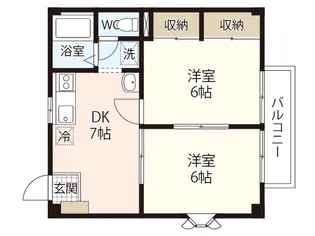 ニューシティ神寝【1階】の間取り