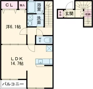 アミューズSD【2階】の間取り