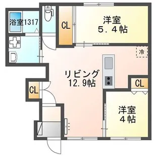 フォンテーヌ358【1階】の間取り