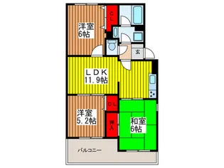 ヴァンベールアイリスIII【1階】の間取り