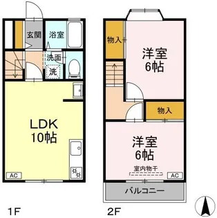 メゾン・ヒロ C/Dの間取り