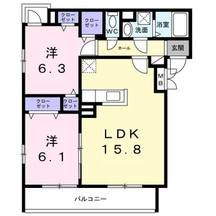フォルトゥーナ【3階】の間取り