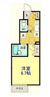 セレ千歳烏山【1階】の間取り