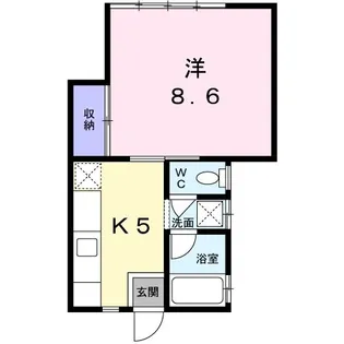 コーポ笠取【1階】の間取り