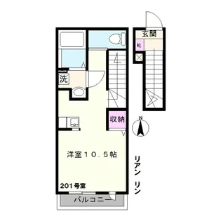 リアン リン【2階】の間取り