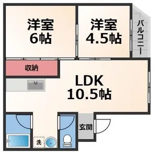 パルミエール新今里【4階】の間取り