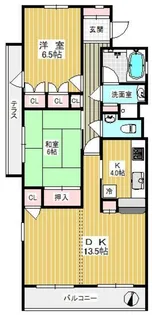 南雪谷サンハイツ【3階】の間取り