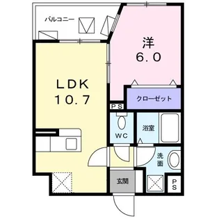 ル・クラージュ【1階】の間取り