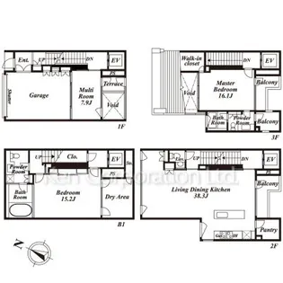 八雲ハウス【1階】の間取り