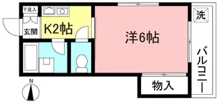 ヒルズアゼリアウエストII【2階】の間取り