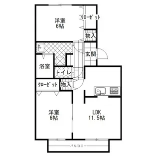 フロリアーデ梅島【2階】の間取り