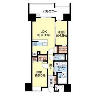 アクタス籠町グランミライ【7階】の間取り