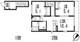 テディハイム【2階】の間取り