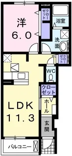 東京都あきる野市伊奈【アパート】の間取り