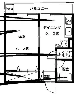 第2コーポ横田【1階】の間取り