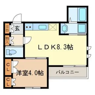 グランドゥールRK浦和【1階】の間取り