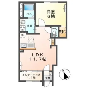 グランパーク高萩【1階】の間取り