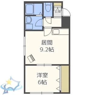リベア発寒【2階】の間取り