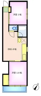 泊第一ビル【6階】の間取り