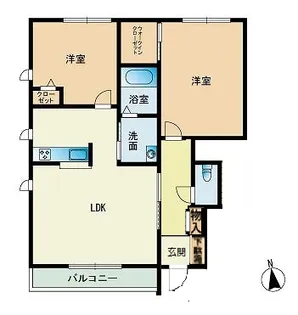 シャーメゾン室見【1階】の間取り