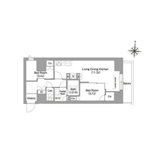 東京都品川区南品川3【マンション】の間取り