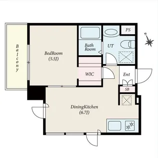 東京都新宿区山吹町【マンション】の間取り