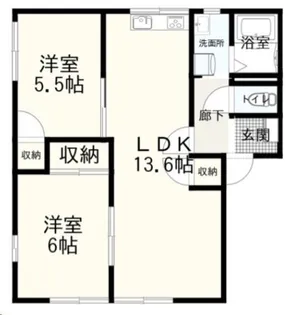 カーサ鍋島IIA【1階】の間取り