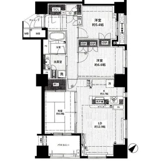 日暮里アインスタワー【6階】の間取り