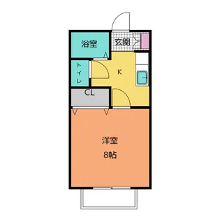 KEコーポ中央【2階】の間取り