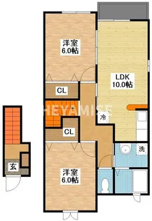 アドニスII【2階】の間取り