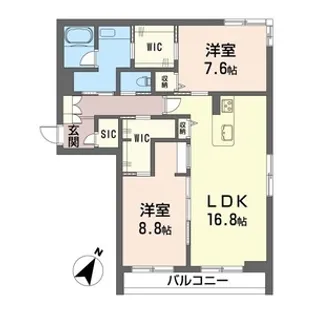 シャーメゾンヴィステリオ【1階】の間取り